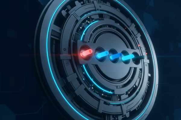 The Code — futuristisk kodelås med fire farvede pinde